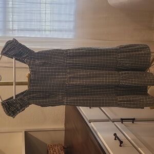 Old Navy Sage Green and White Plaid Dress